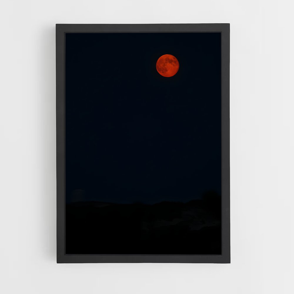 Poster impressionnant Lune de sang – affiche Système solaire (vue 2)